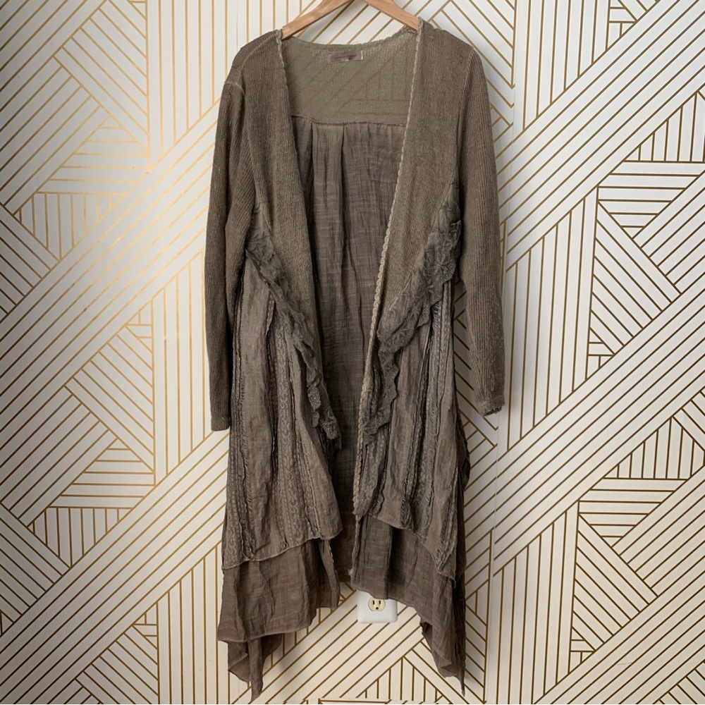 Simply Couture Boho Cardigan Kimono Shabby Chic Ethereal Lace Sheer Fairy Grunge